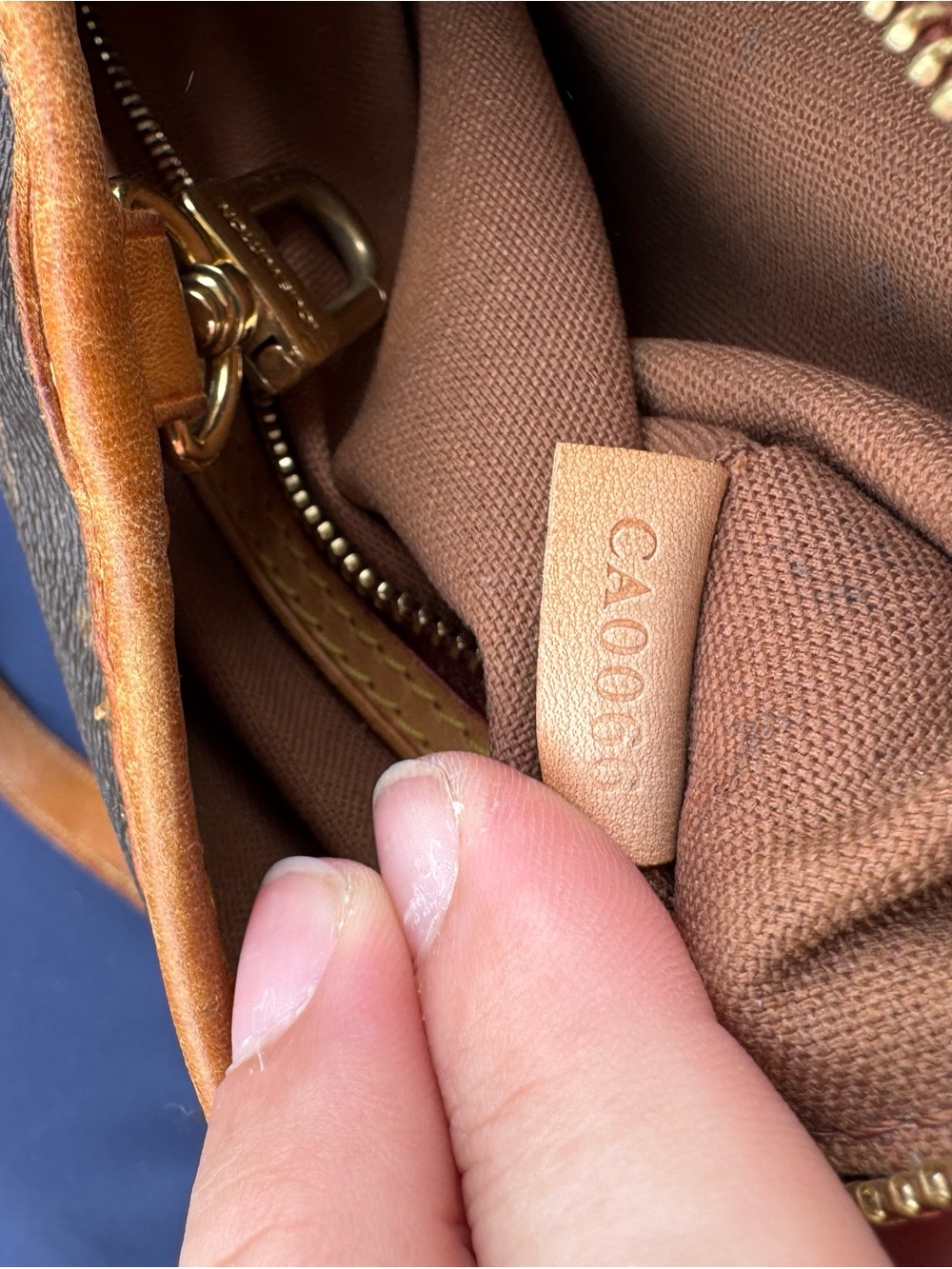 Louis Vuitton Monogram Canvas Tote with Brown and Tan Leather Trim - Picture 9 of 9